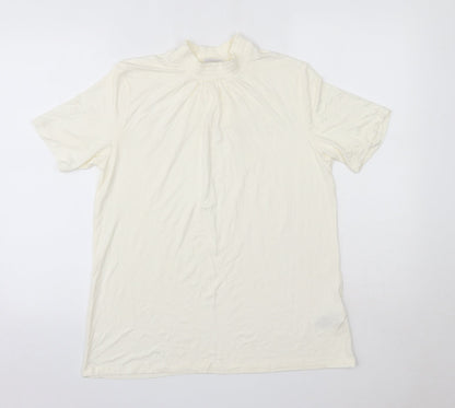 Womens UK Size 14 Damart Ivory Basic T-Shirt