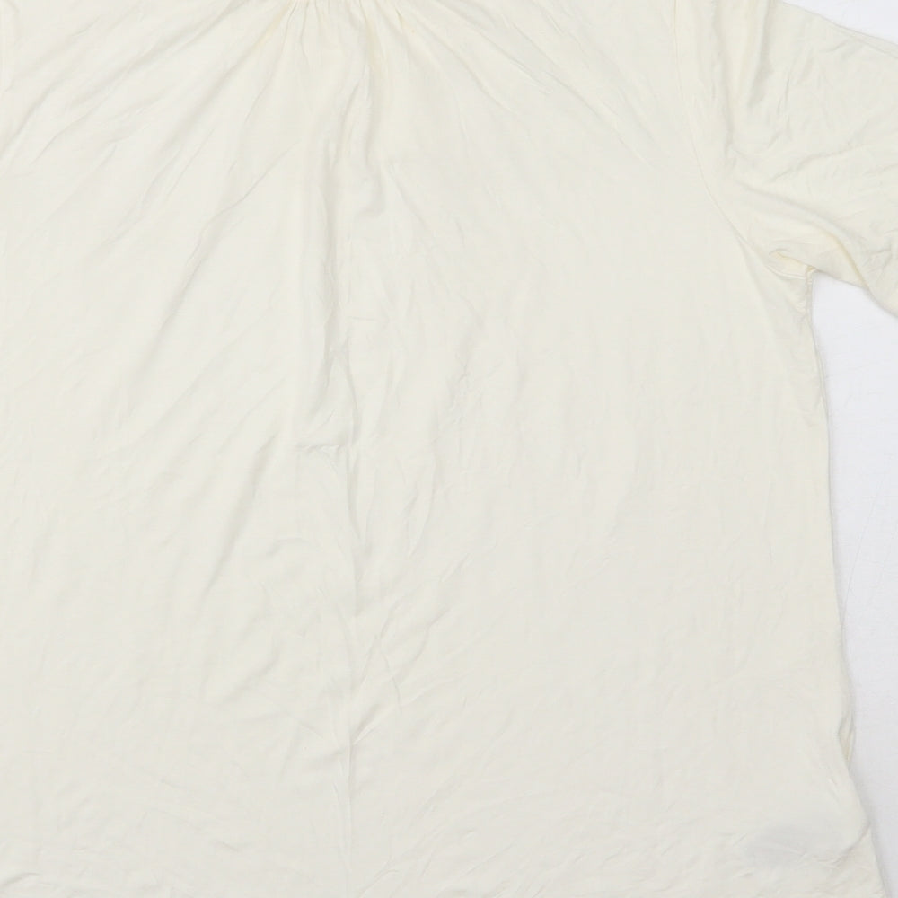 Womens UK Size 14 Damart Ivory Basic T-Shirt