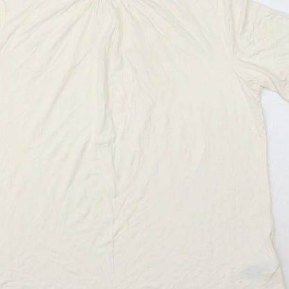 Womens UK Size 14 Damart Ivory Basic T-Shirt