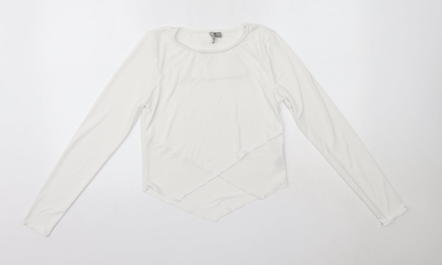 Womens UK Size 10 ASOS White Basic Blouse