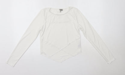 Womens UK Size 10 ASOS White Basic Blouse
