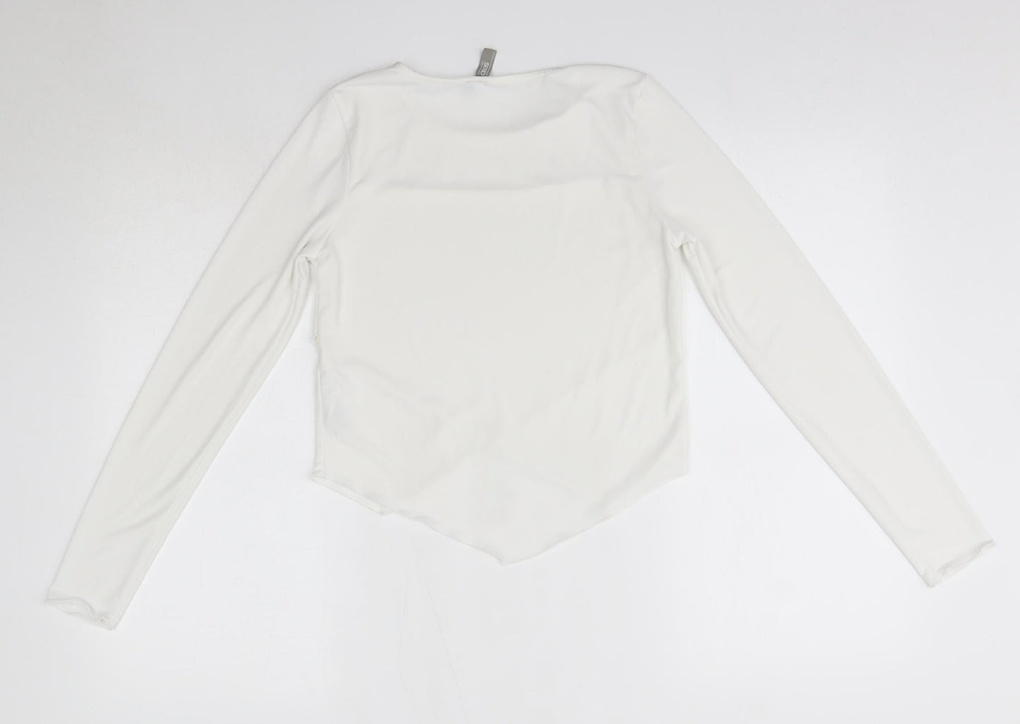 Womens UK Size 10 ASOS White Basic Blouse