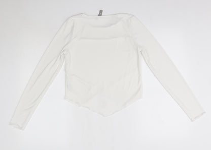 Womens UK Size 10 ASOS White Basic Blouse