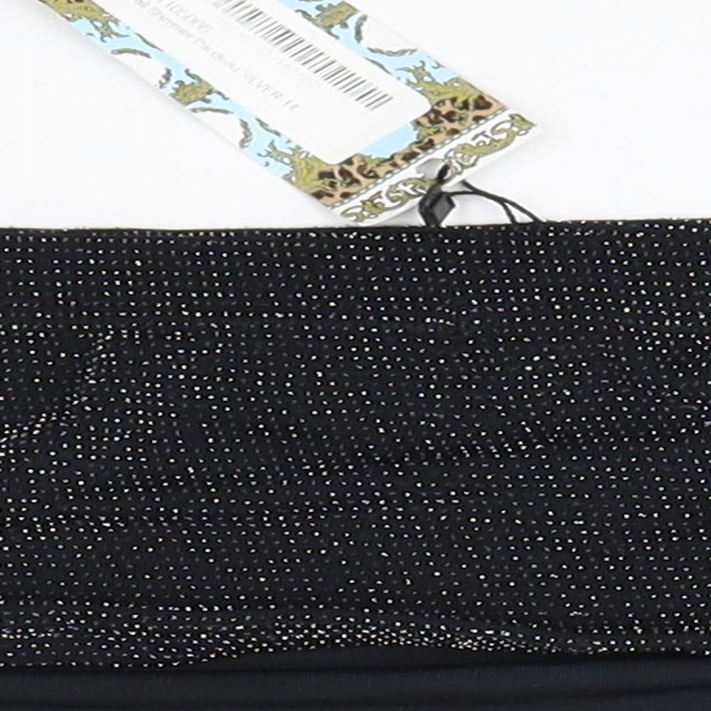 Boohoo Womens Black  Nylon Basic Blouse Size 14 Off the Shoulder - Bandeau