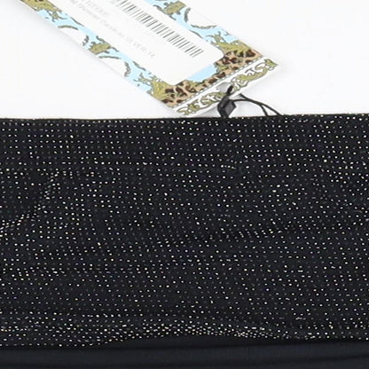 Boohoo Womens Black  Nylon Basic Blouse Size 14 Off the Shoulder - Bandeau