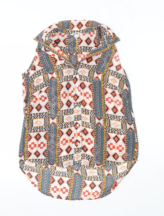Womens UK Size 4 H&M Multicoloured Basic Blouse