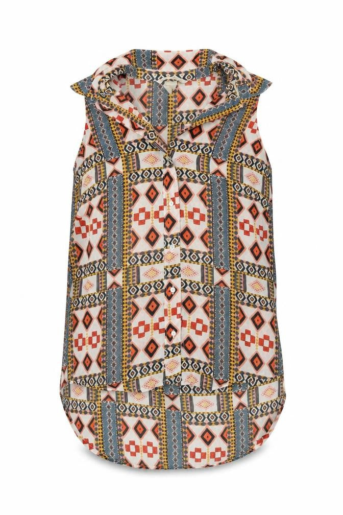 Womens UK Size 4 H&M Multicoloured Basic Blouse