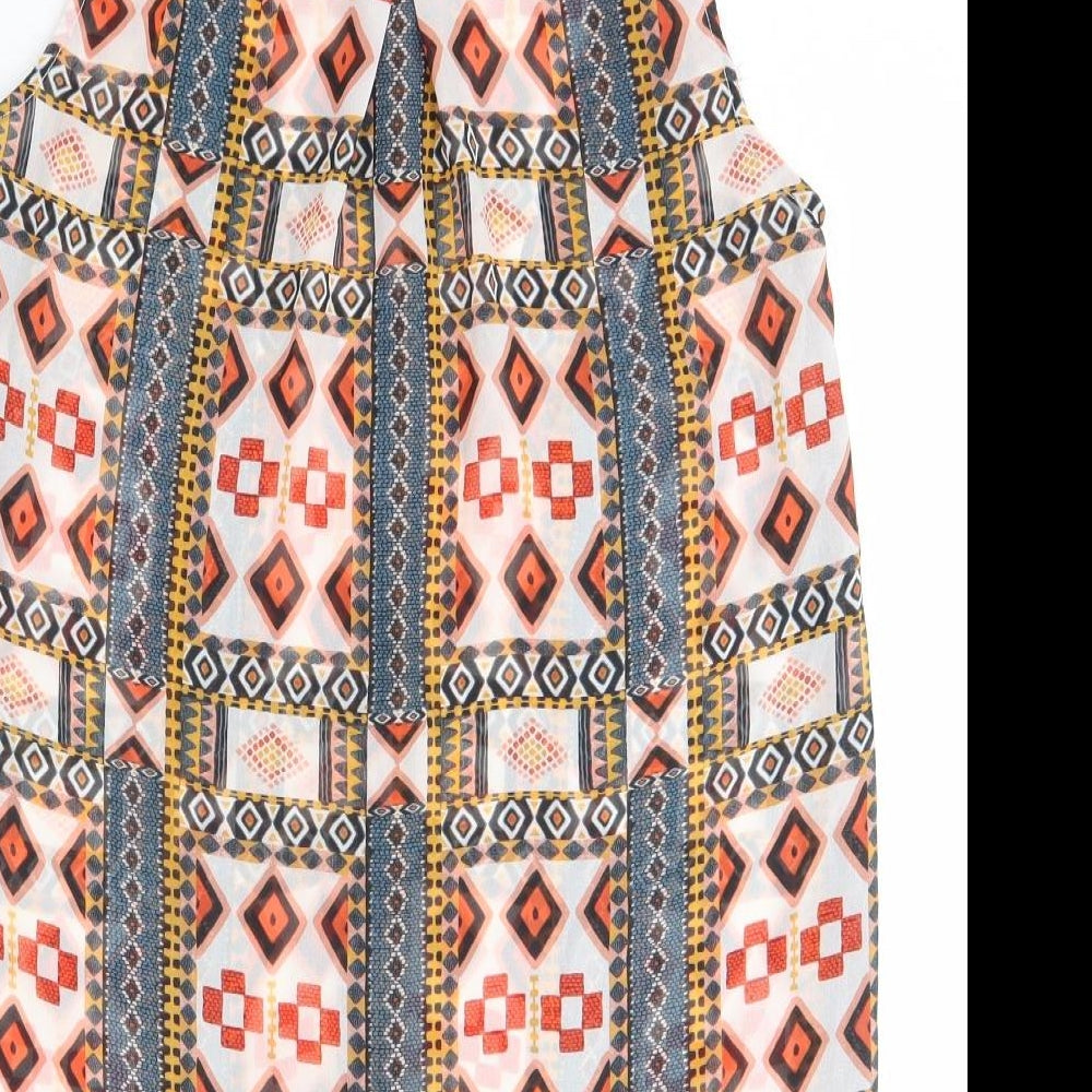 Womens UK Size 4 H&M Multicoloured Basic Blouse