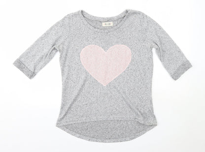 Womens UK Size 10 New Look Grey Pullover Jumper