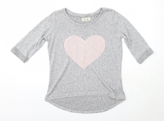 Womens UK Size 10 New Look Grey Pullover Jumper