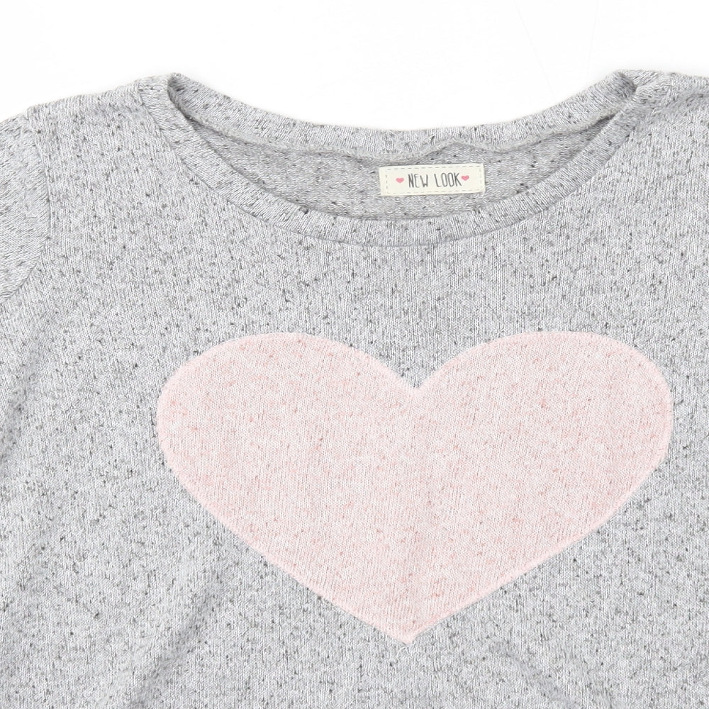 Womens UK Size 10 New Look Grey Pullover Jumper