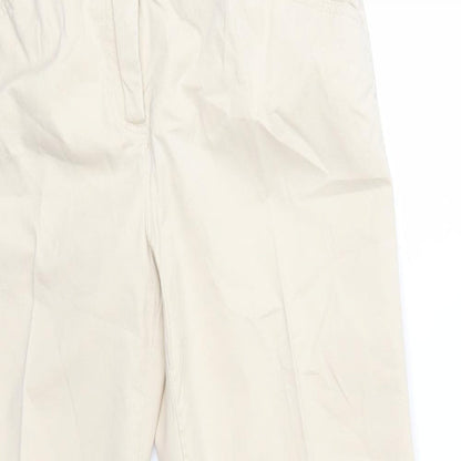 LERROS Womens Beige  Cotton Trousers  Size 12 L24 in Regular