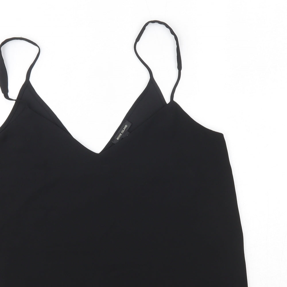 Womens UK Size 6 River Island Black Camisole Blouse