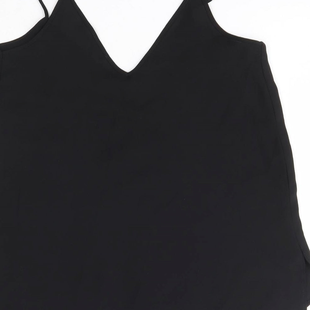 Womens UK Size 6 River Island Black Camisole Blouse