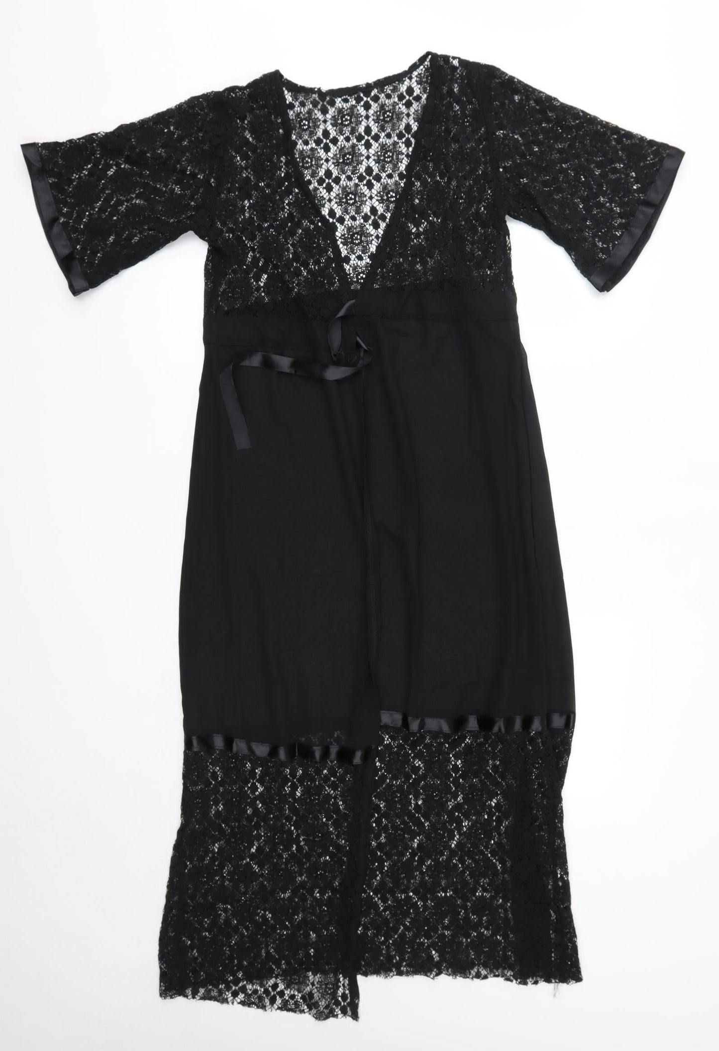 Womens UK Size S Preworn Black Cardigan Jumper