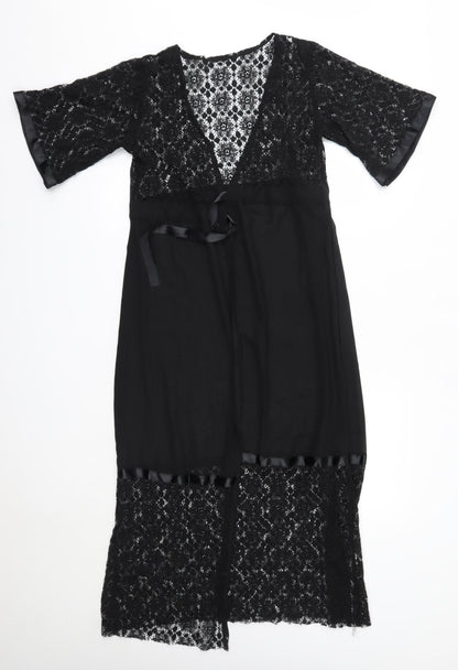 Womens UK Size S Preworn Black Cardigan Jumper