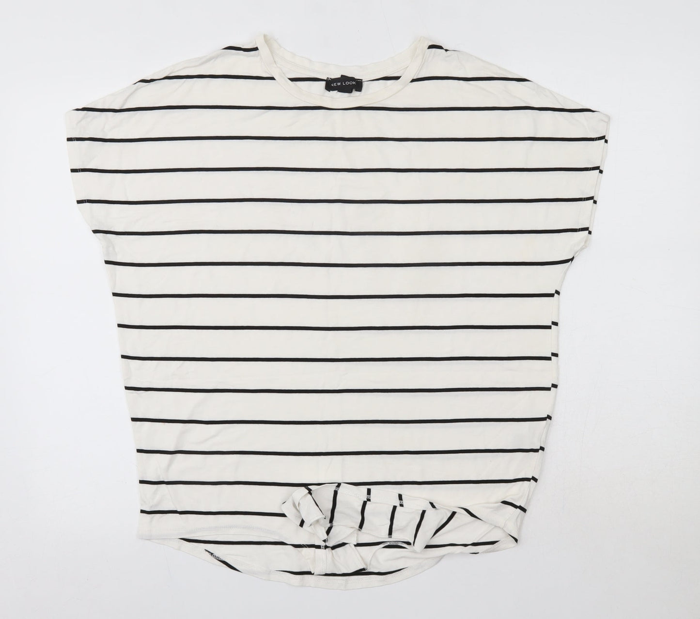 Womens UK Size 10 New Look White Basic Blouse