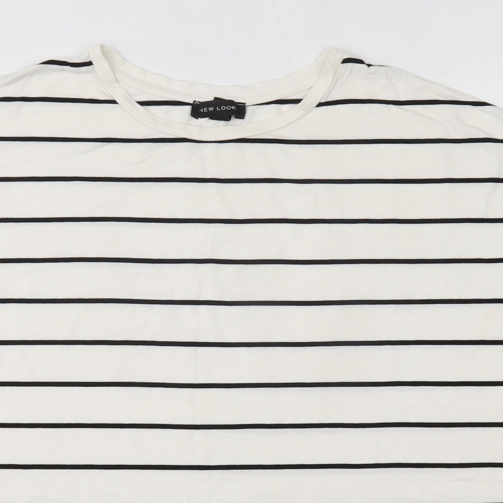 Womens UK Size 10 New Look White Basic Blouse