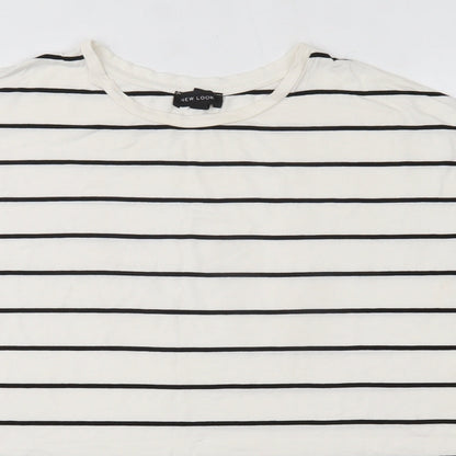 Womens UK Size 10 New Look White Basic Blouse