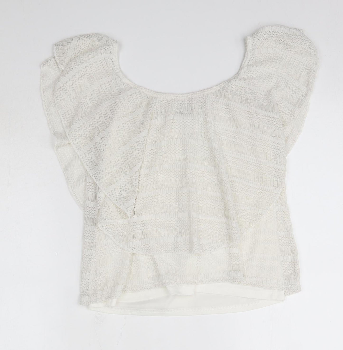 Womens UK Size 10 River Island White Basic Blouse