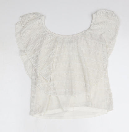 Womens UK Size 10 River Island White Basic Blouse