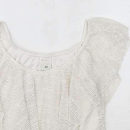 Womens UK Size 10 River Island White Basic Blouse