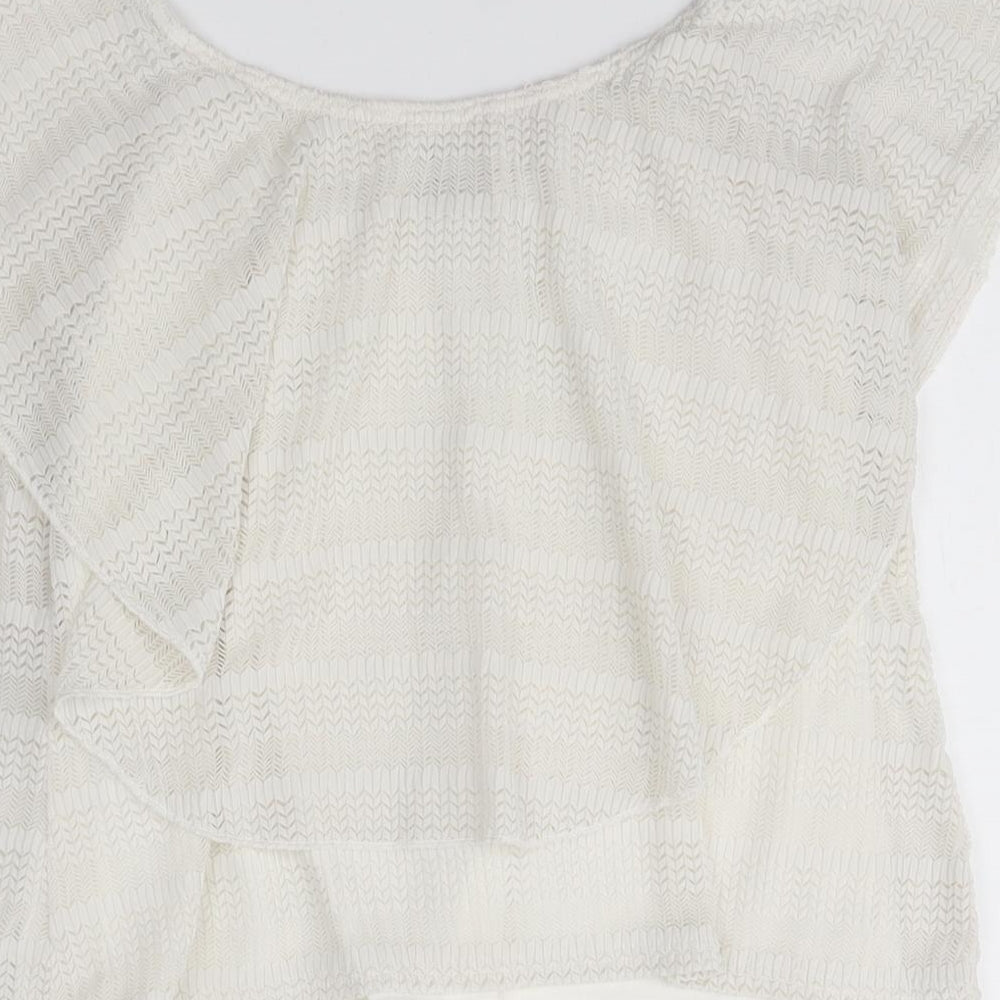Womens UK Size 10 River Island White Basic Blouse