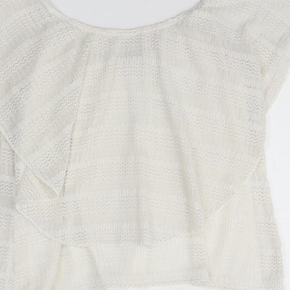Womens UK Size 10 River Island White Basic Blouse