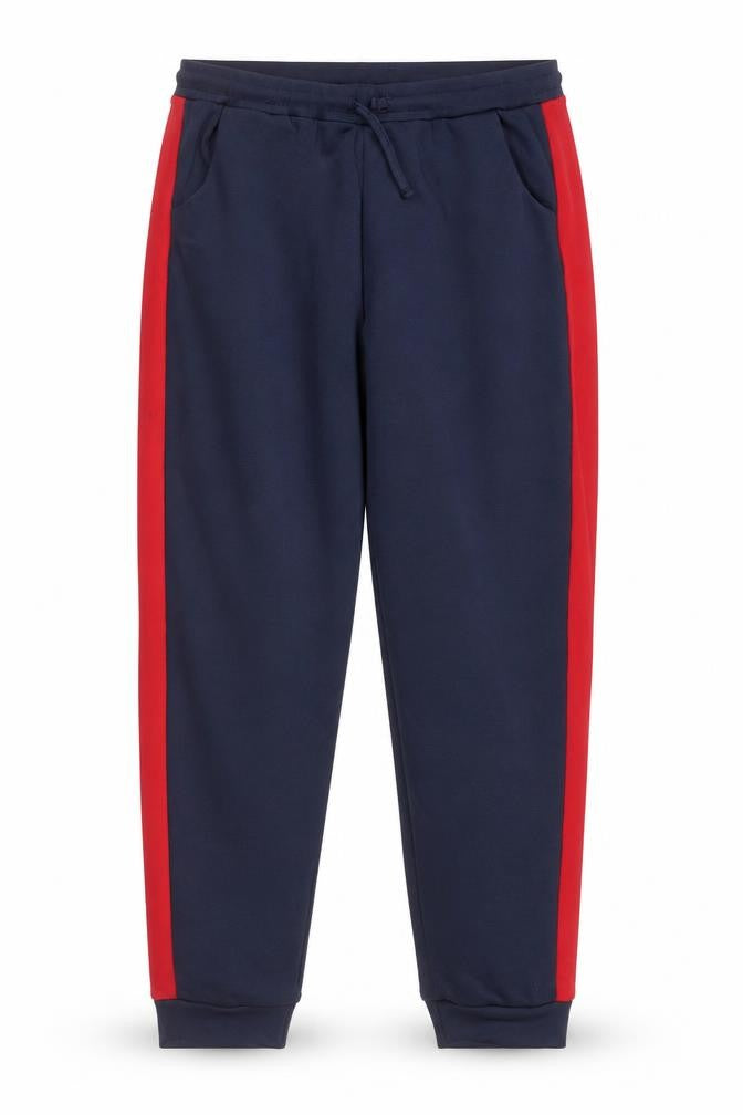 Front view of Candy girls’ blue polyester sweatpants, size 13, years regular
