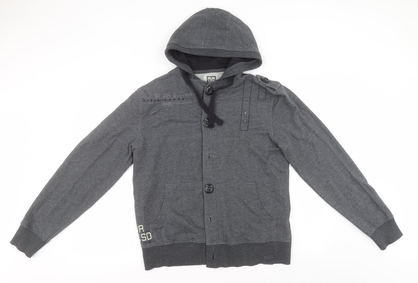 RVR ISD Womens Grey  Polyester Cardigan Hoodie Size M