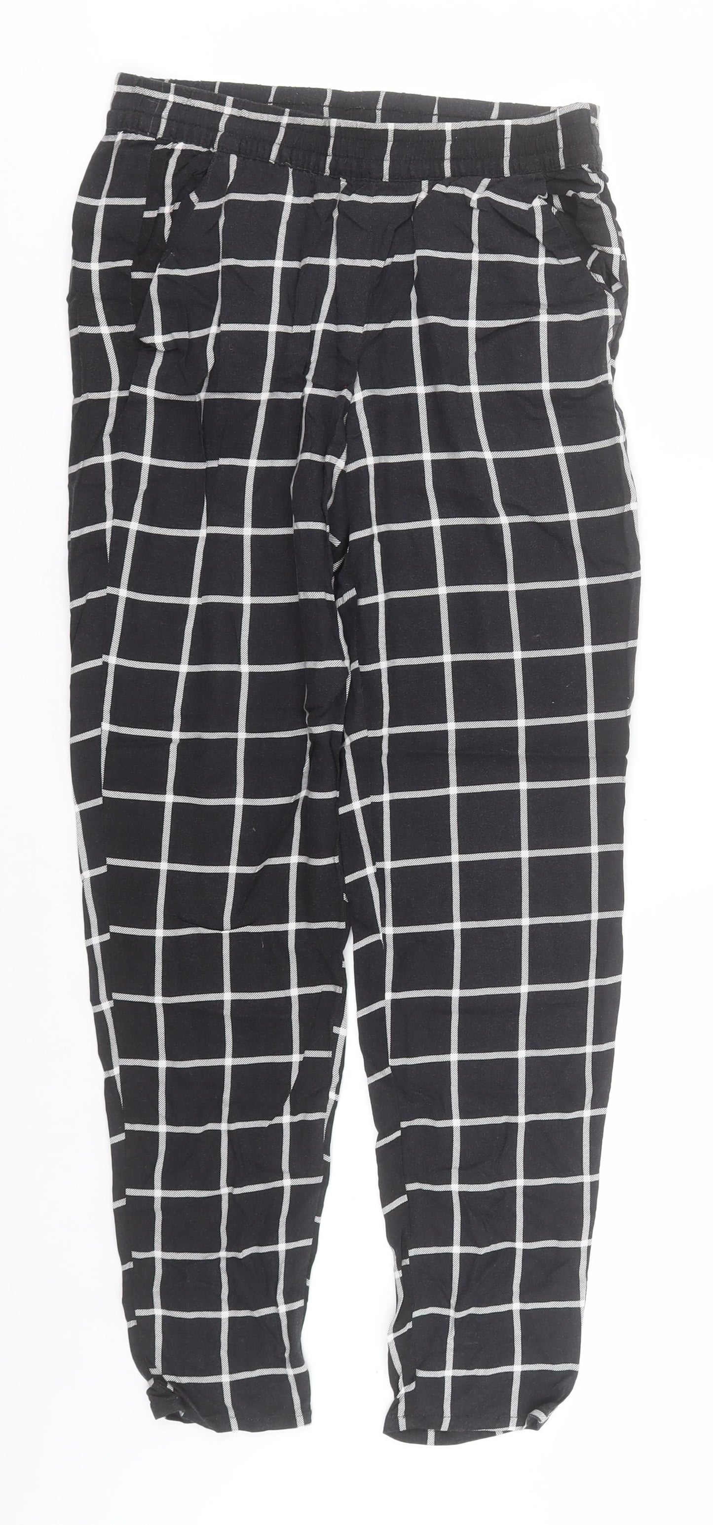 Womens UK Size 4 Divided Regular Fit Sweatpants Black Trousers