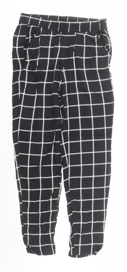 Womens UK Size 4 Divided Regular Fit Sweatpants Black Trousers