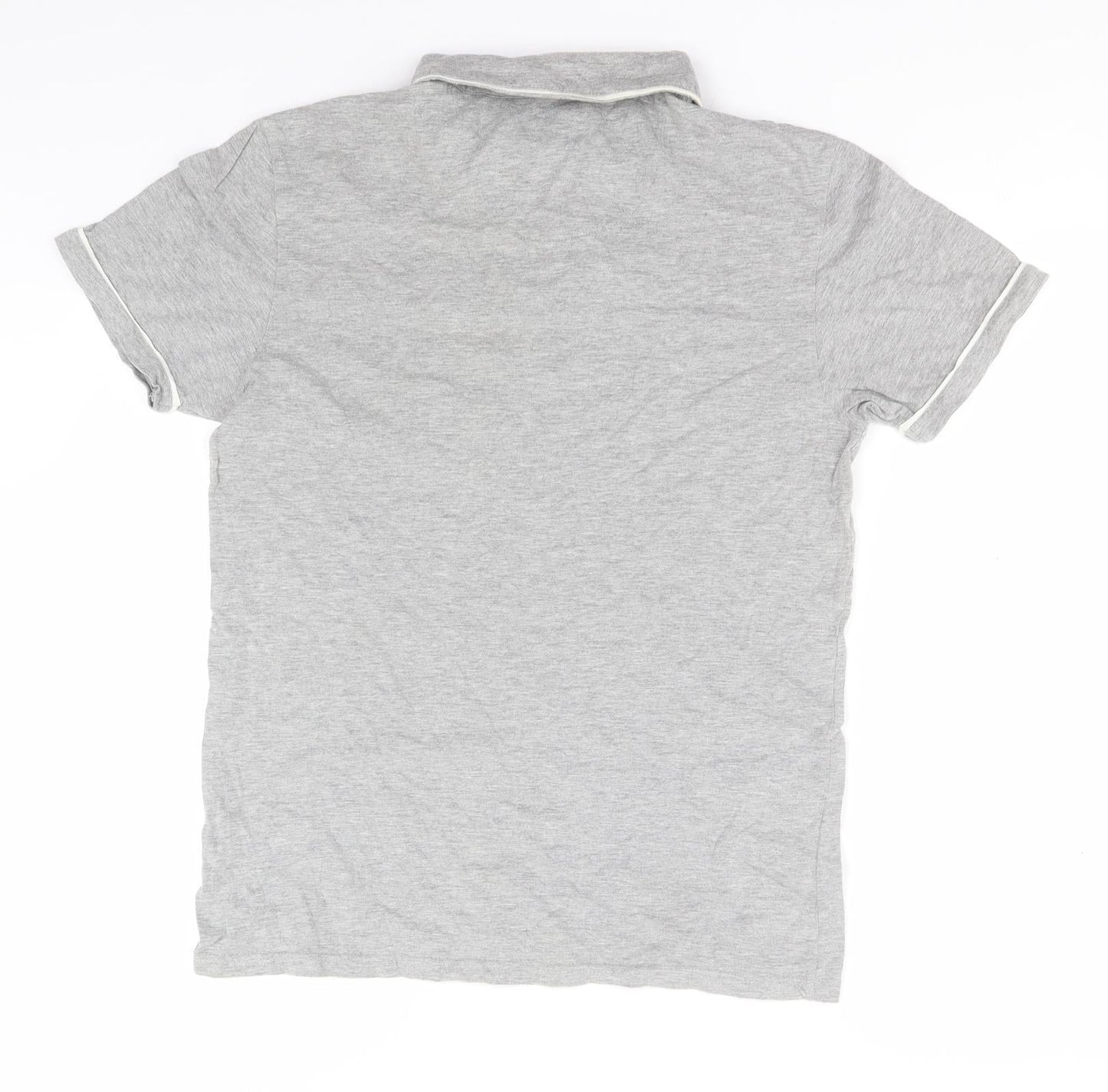 Industrialize Mens Grey  Cotton  Polo Size S Collared