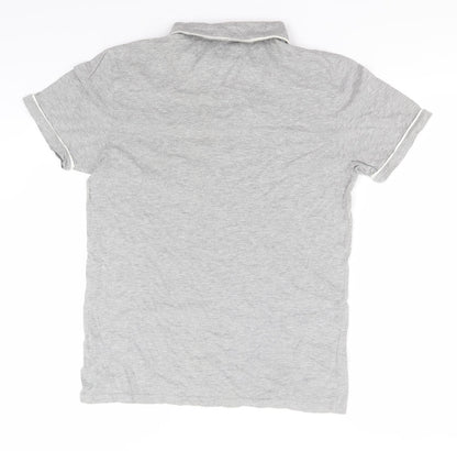 Industrialize Mens Grey  Cotton  Polo Size S Collared