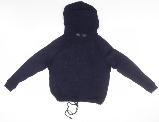 Divided Womens Blue  Polyester Pullover Hoodie Size M   - Amour