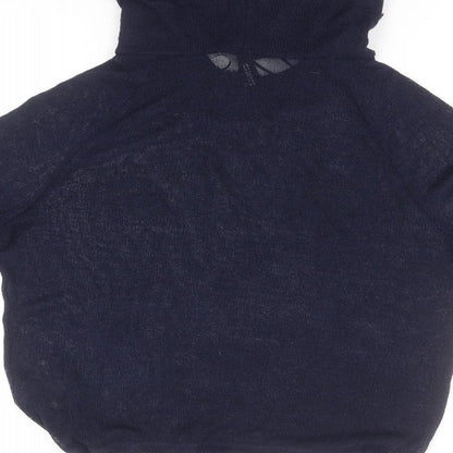 Divided Womens Blue  Polyester Pullover Hoodie Size M   - Amour