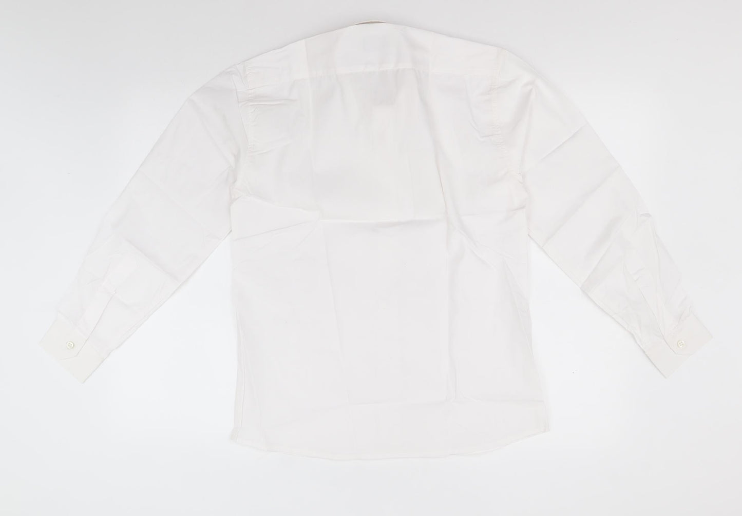 westex Mens White  Polyester  Button-Up  Collared