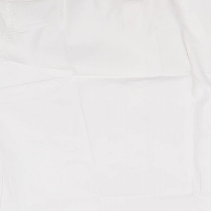 westex Mens White  Polyester  Button-Up  Collared