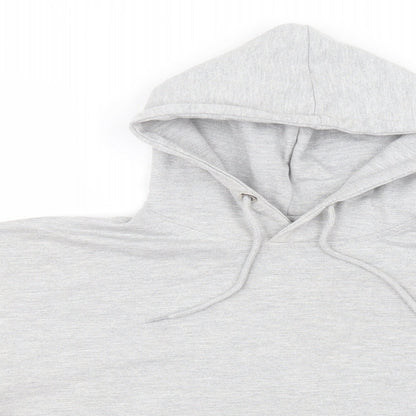Boohoo Womens Grey  Cotton Pullover Hoodie Size 10