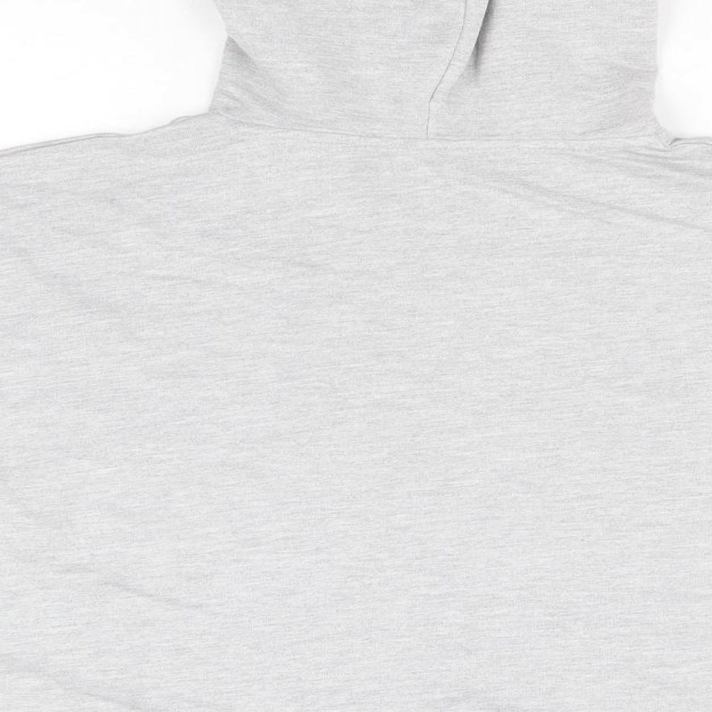 Boohoo Womens Grey  Cotton Pullover Hoodie Size 10