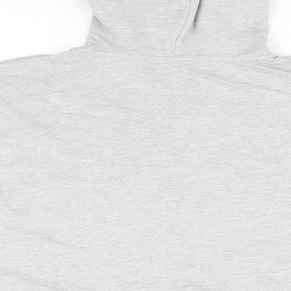 Boohoo Womens Grey  Cotton Pullover Hoodie Size 10