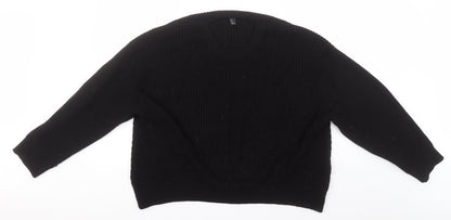 Womens UK Size L New Look Black Pullover Jumper
