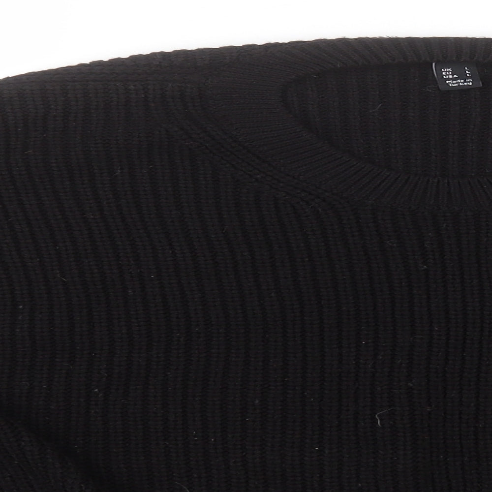 Womens UK Size L New Look Black Pullover Jumper