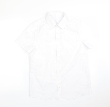 F&F Boys White  Polyester Basic Button-Up Size 13-14 Years Collared
