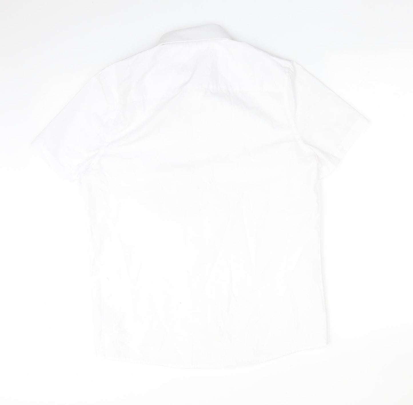 F&F Boys White  Polyester Basic Button-Up Size 13-14 Years Collared