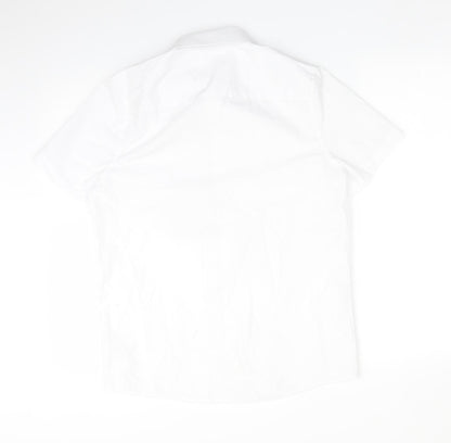 F&F Boys White  Polyester Basic Button-Up Size 13-14 Years Collared