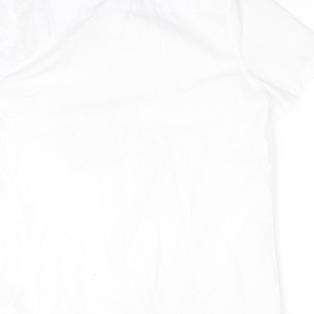 F&F Boys White  Polyester Basic Button-Up Size 13-14 Years Collared