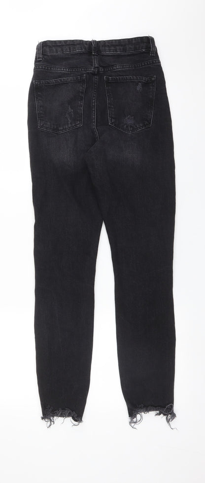 DENIM CO Womens Black  Cotton Straight Jeans Size 6 L27 in Regular