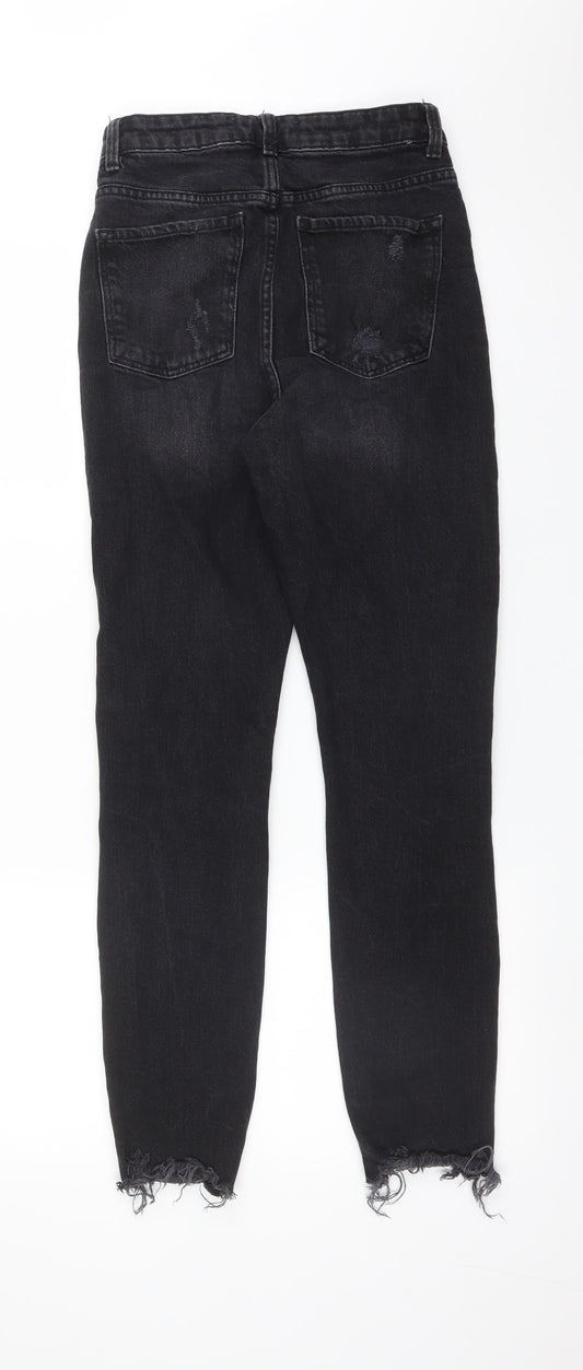 DENIM CO Womens Black  Cotton Straight Jeans Size 6 L27 in Regular