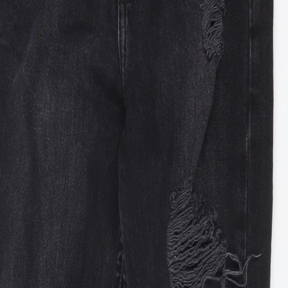 DENIM CO Womens Black  Cotton Straight Jeans Size 6 L27 in Regular